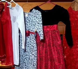Beautiful lot of girls shirts & dresses sz 6-10